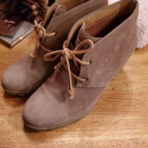 Sperry Leather Wedge Booties SZ 9